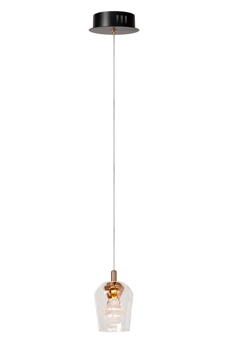 Lucide BERLIANE - Pendant light - Ø 12 cm - LED Dim. - 1x4W 2700K - Transparant