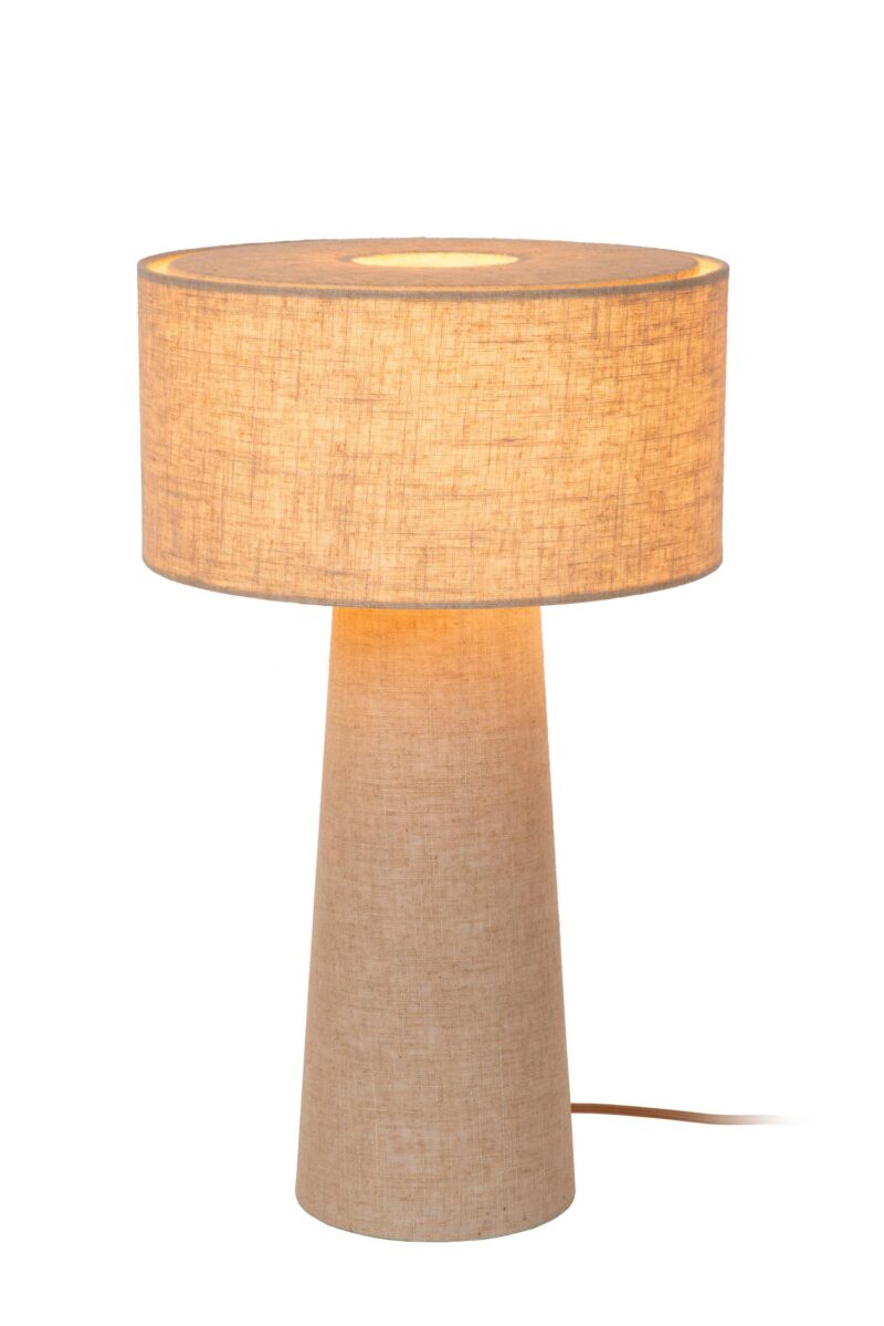 Lucide LEEROY - Table lamp - Ø 30 cm - 1xE27 - Taupe