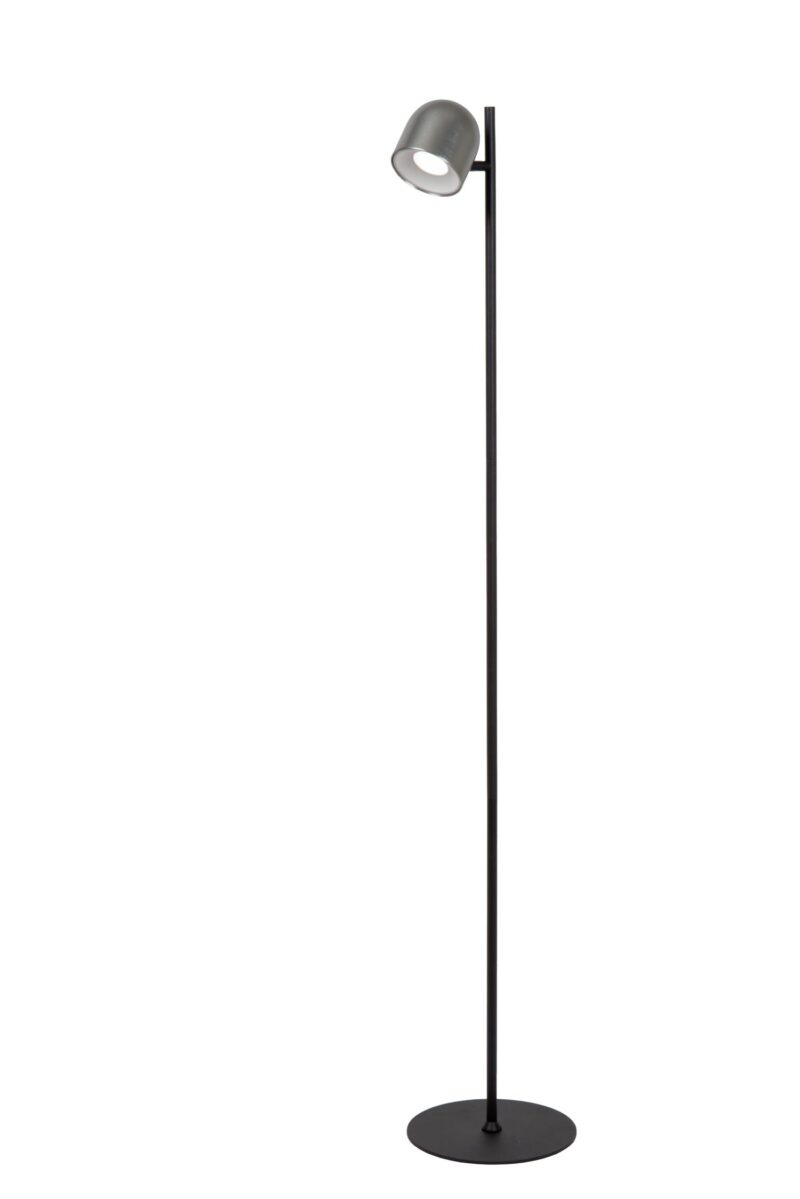 Lucide SKANSKA RECH - Rechargeable Floor lamp Indoor/Outdoor - Battery pack - Ø 23 cm - LED Dim. - CCT - 1x3W 3000K/6000K - IP44 - Grey iron