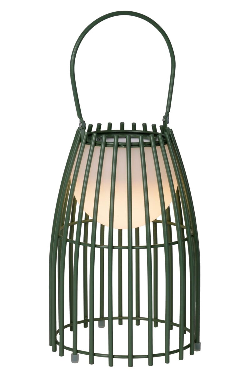 Lucide FJARA - Rechargeable Table lamp Indoor/Outdoor - Battery pack - Ø 17,5 cm - LED Dim to warm - 1x0,3W 2800K/3200K - IP44 - Green
