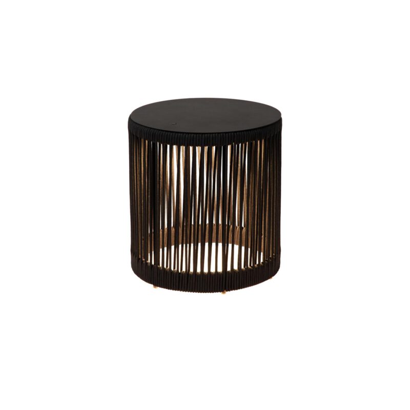 Lucide PINGI - Rechargeable Table lamp Indoor/Outdoor - Battery pack - Ø 33,5 cm- LED 3 StepDim - 1x3W 3000K - IP44 - Black