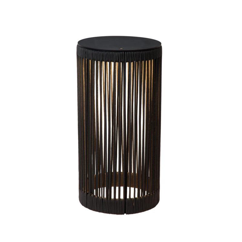 Lucide PINGI - Rechargeable Table lamp Indoor/Outdoor - Battery pack - Ø 33,5 cm- LED 3 StepDim - 1x3W 3000K - IP44 - Black