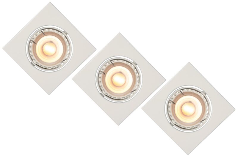 Lucide FOCUS - Recessed spotlight - LED Dim. - GU10 - 3x5W 3000K - White - Set of 3