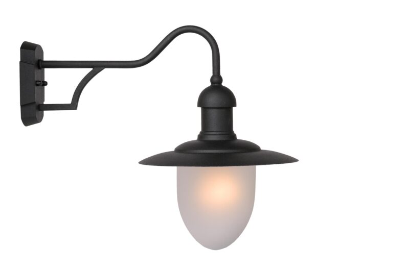 Lucide ARUBA - Wall light Indoor/Outdoor - Ø 25 cm - 1xE27 - IP44 - Black