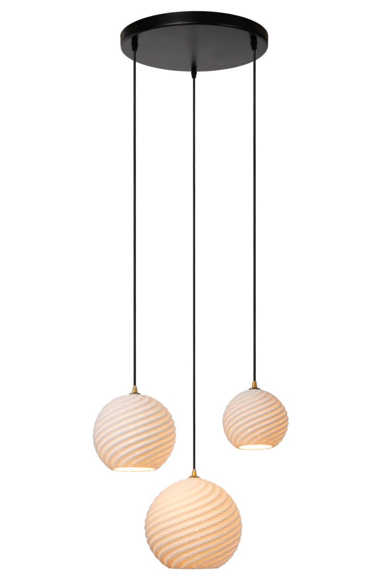 Lucide BINA - Pendant light - Ø 40 cm - 3xE27 - White