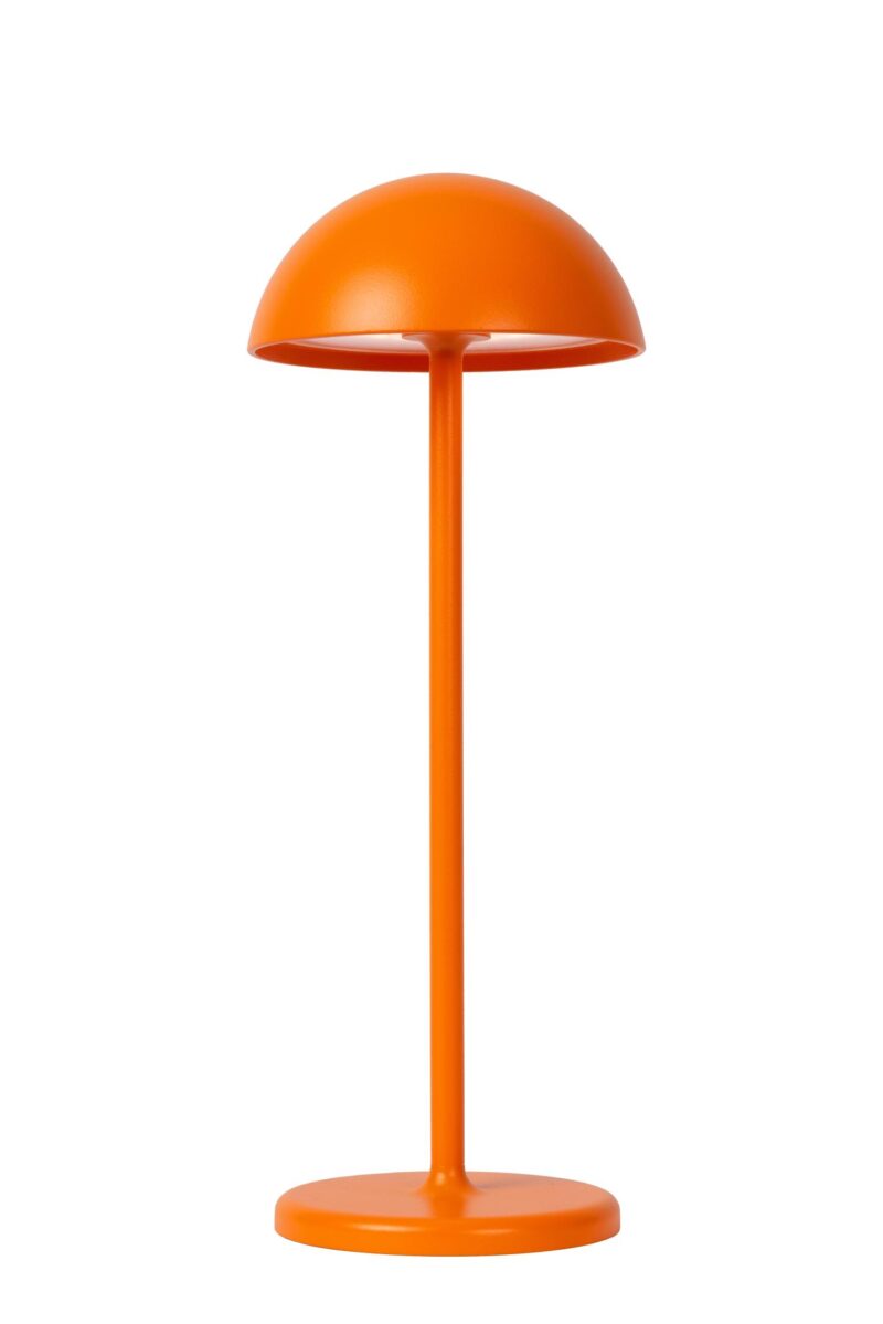 Lucide JOY - Rechargeable Table lamp Indoor/Outdoor - Battery pack - Ø 12 cm - LED Dim. - 1x1,5W 3000K - IP54 - Orange