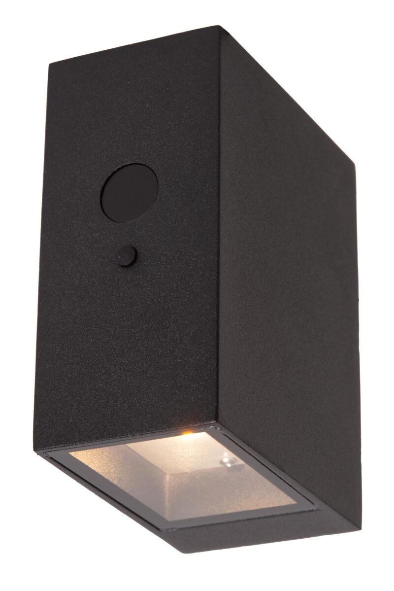 Lucide BOLTON - Wall light Indoor/Outdoor- Solar - LED Dim. - 1x1W 2850K/3150K - IP54 - Day/Night Sensor - Black