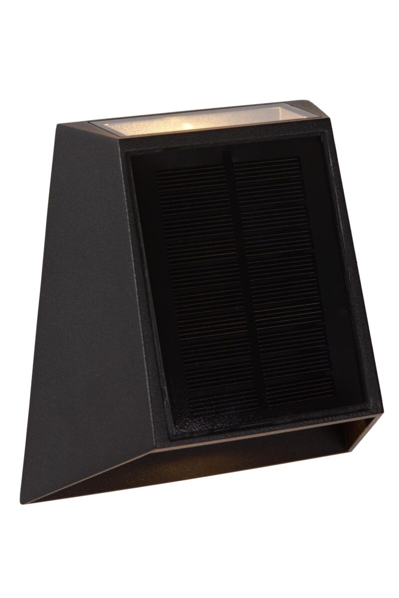 Lucide LUTON - Wall light Indoor/Outdoor- Solar - LED Dim. - 1x1W 2850K/3150K - IP54 - Day/Night Sensor - Black
