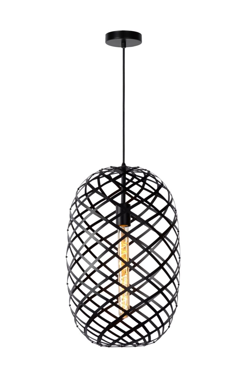Lucide WOLFRAM - Pendant light - Ø 32 cm - 1xE27 - Black