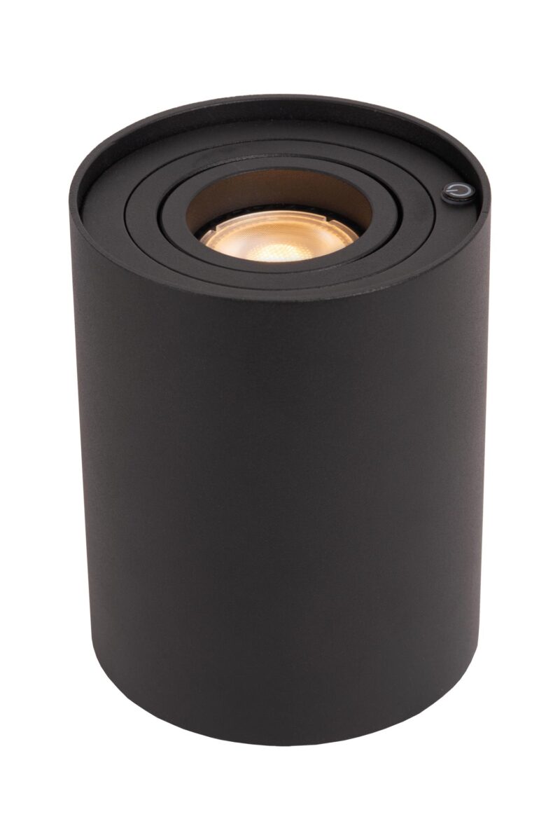 Lucide TUBE - Table lamp - Ø 9,6 cm- LED 3 StepDim - GU10 - 1x5W 2600K/2800K - Black