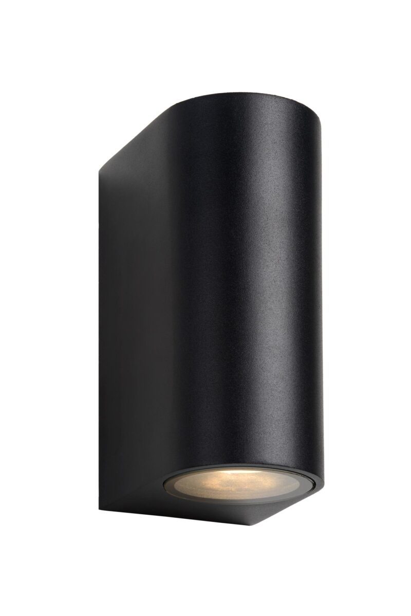 Lucide ZORA-LED - Wall spotlight / Wall light Indoor/Outdoor - LED Dim. - GU10 - 2x5W 3000K - IP44 - Black