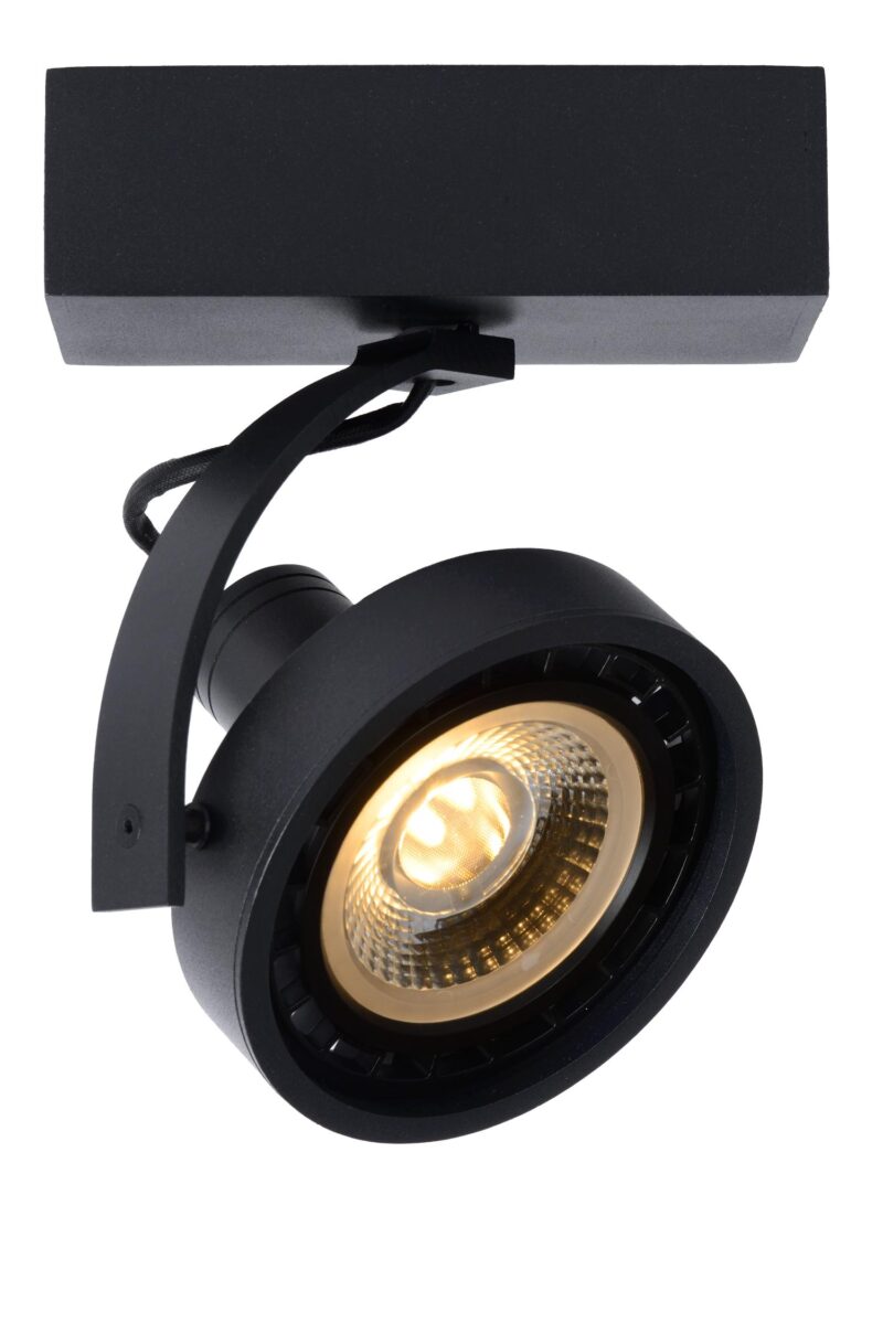 Lucide DORIAN - Ceiling spotlight - Ø 11,7 cm - LED Dim to warm - GU10 (ES111) - 1x12W 2200K/3000K - Black
