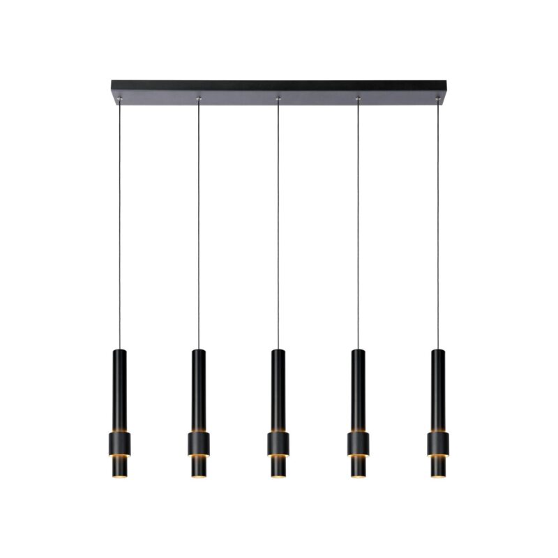 Lucide MARGARY - Pendant light - LED Dim. - 5x4,2W 2700K - Black