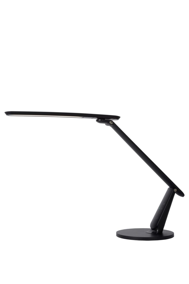 Lucide PRACTICO - Desk lamp - LED Dim to warm - 1x10W 2700K/6000K - With USB charging point - Black