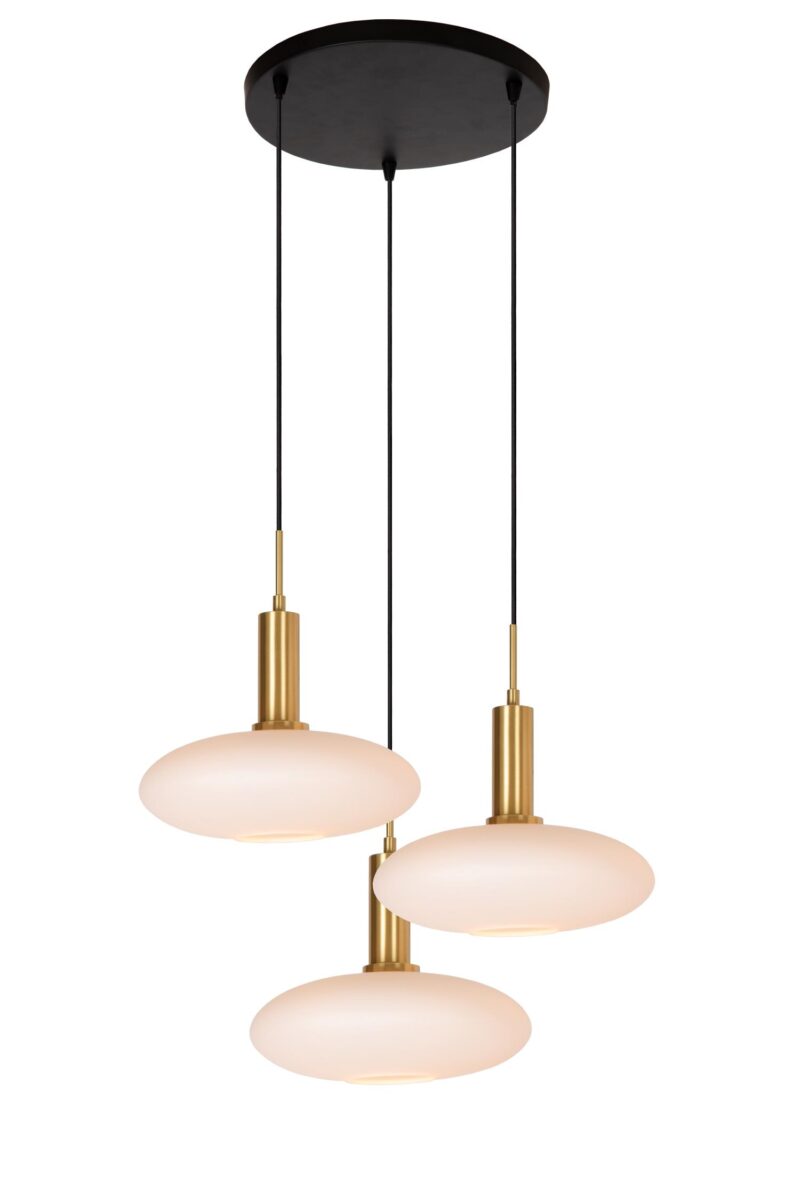 Lucide SINGALA - Pendant light - Ø 55 cm - 3xE27 - Matt Gold / Brass