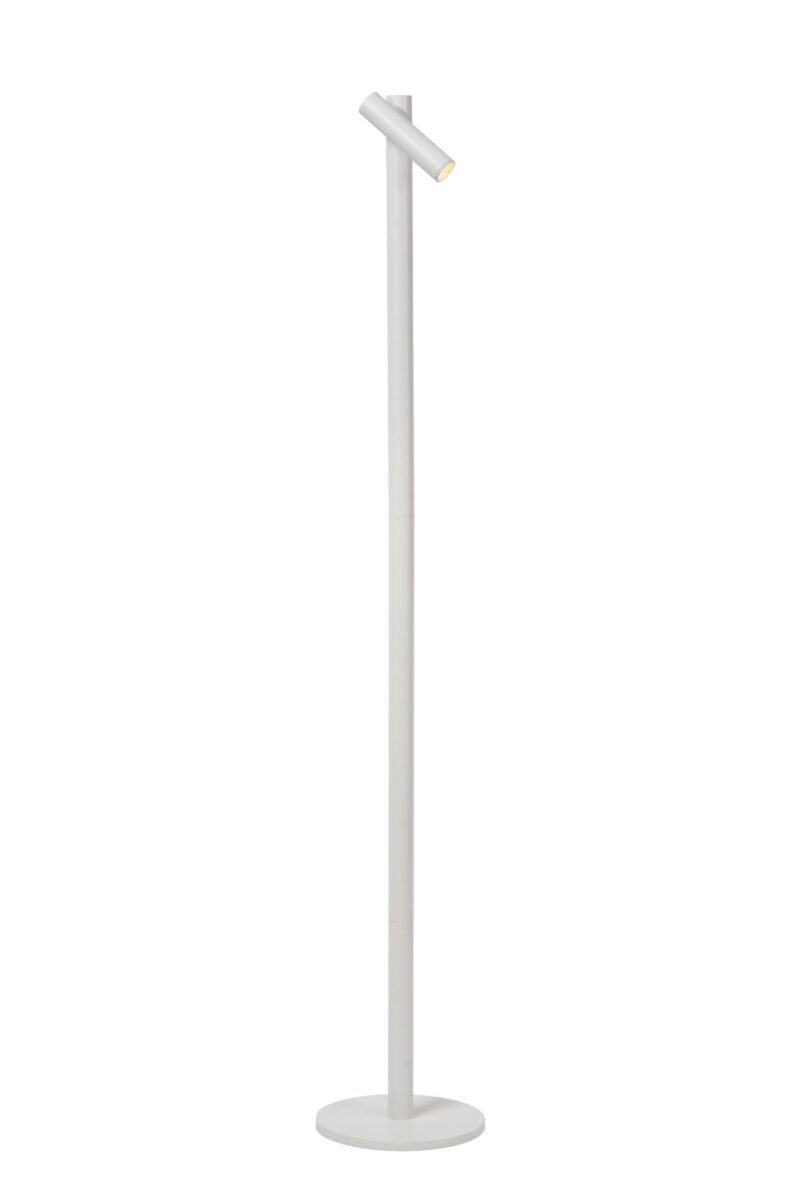 Lucide ANTRIM - Rechargeable Floor reading lamp Indoor/Outdoor - Battery pack - LED Dim. - 1x2,2W 2700K - IP54 - With wireless charging pad - White
