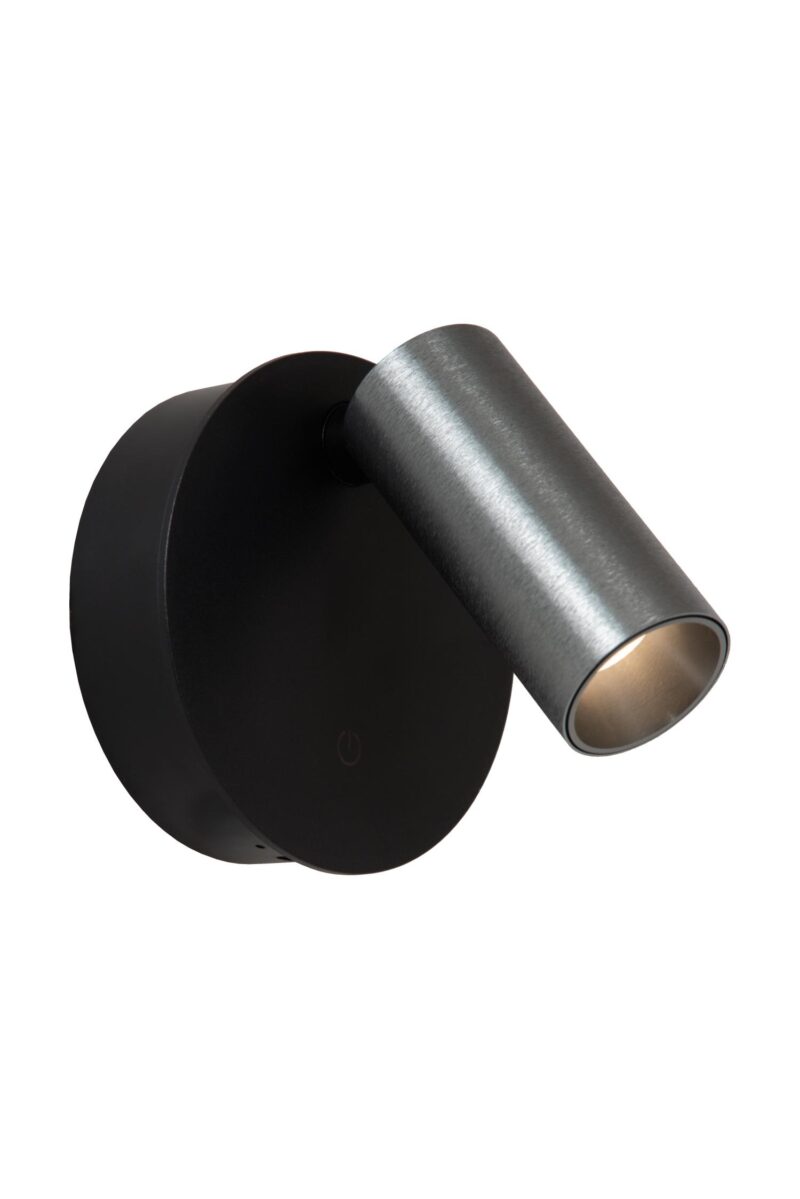 Lucide TONI - Rechargeable Wall spotlight / Wall light - Battery pack - Ø 8,1 cm - LED Dim. - CCT - 1x2W 2700K/4000K - Magnetic - Grey iron