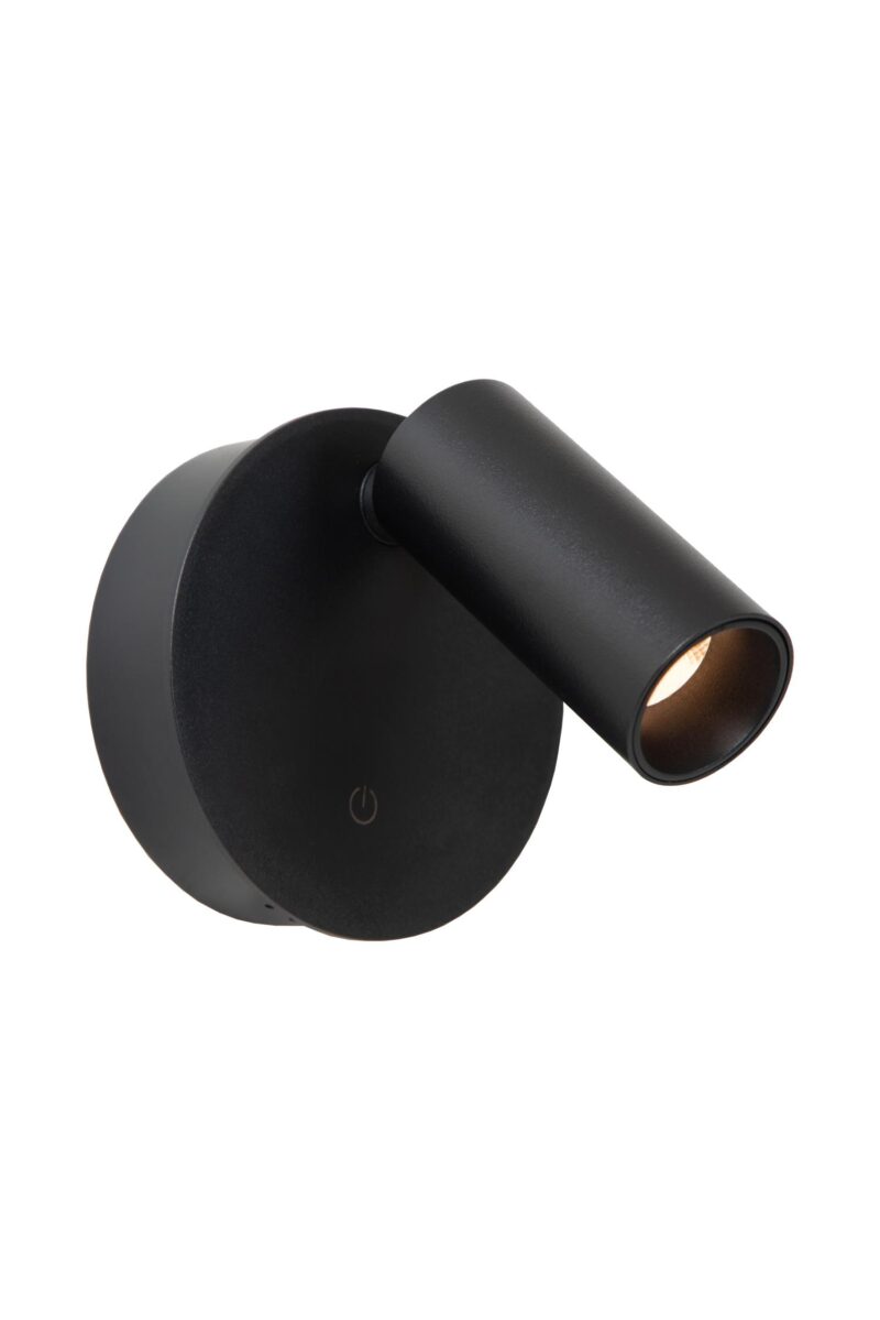 Lucide TONI - Rechargeable Wall spotlight / Wall light - Battery pack - Ø 8,1 cm - LED Dim. - CCT - 1x2W 2700K/4000K - Magnetic - Black