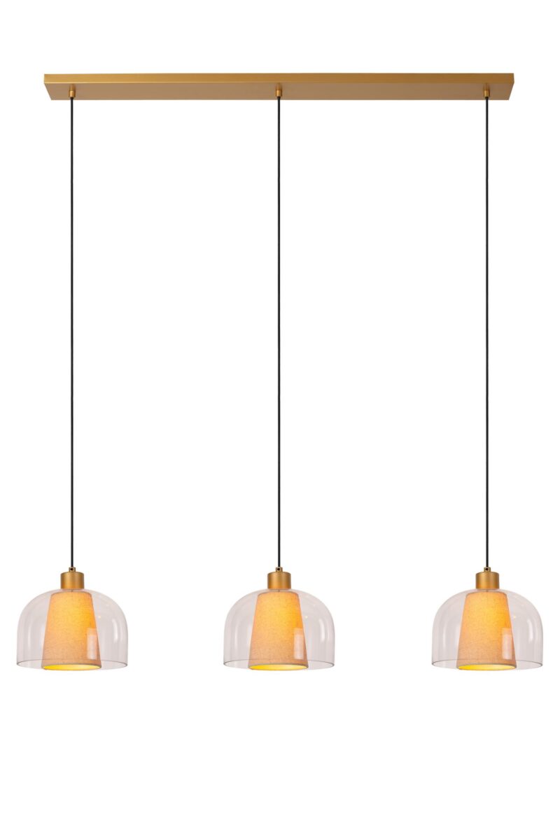 Lucide GUNHILD - Pendant light - 3xE27 - Transparant