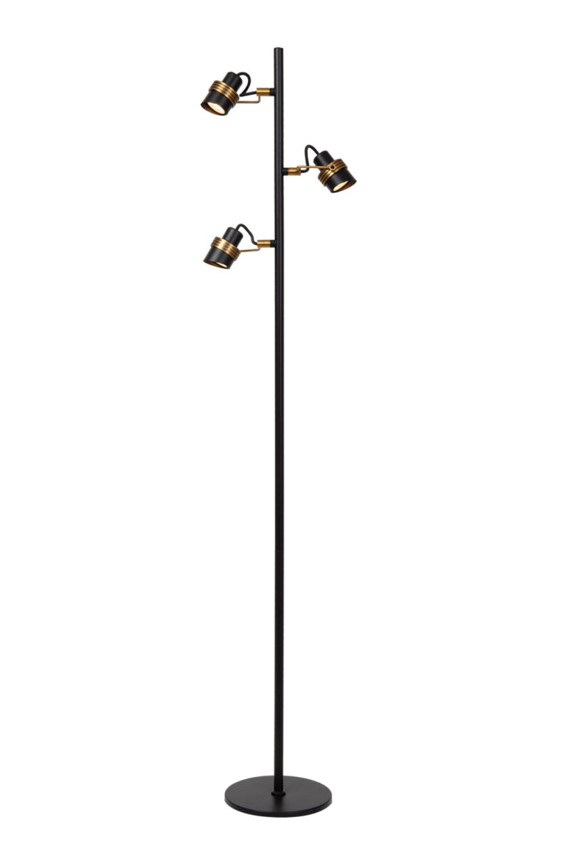 Lucide TUNDRAN - Floor lamp - 3xGU10 - Black