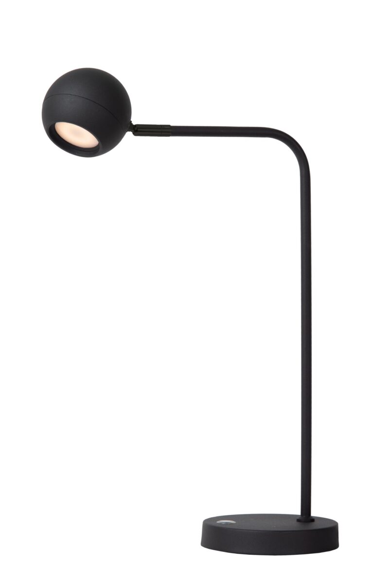 Lucide COMET - Rechargeable Table lamp - Battery pack- LED 3 StepDim - 1x3W 2700K - Black