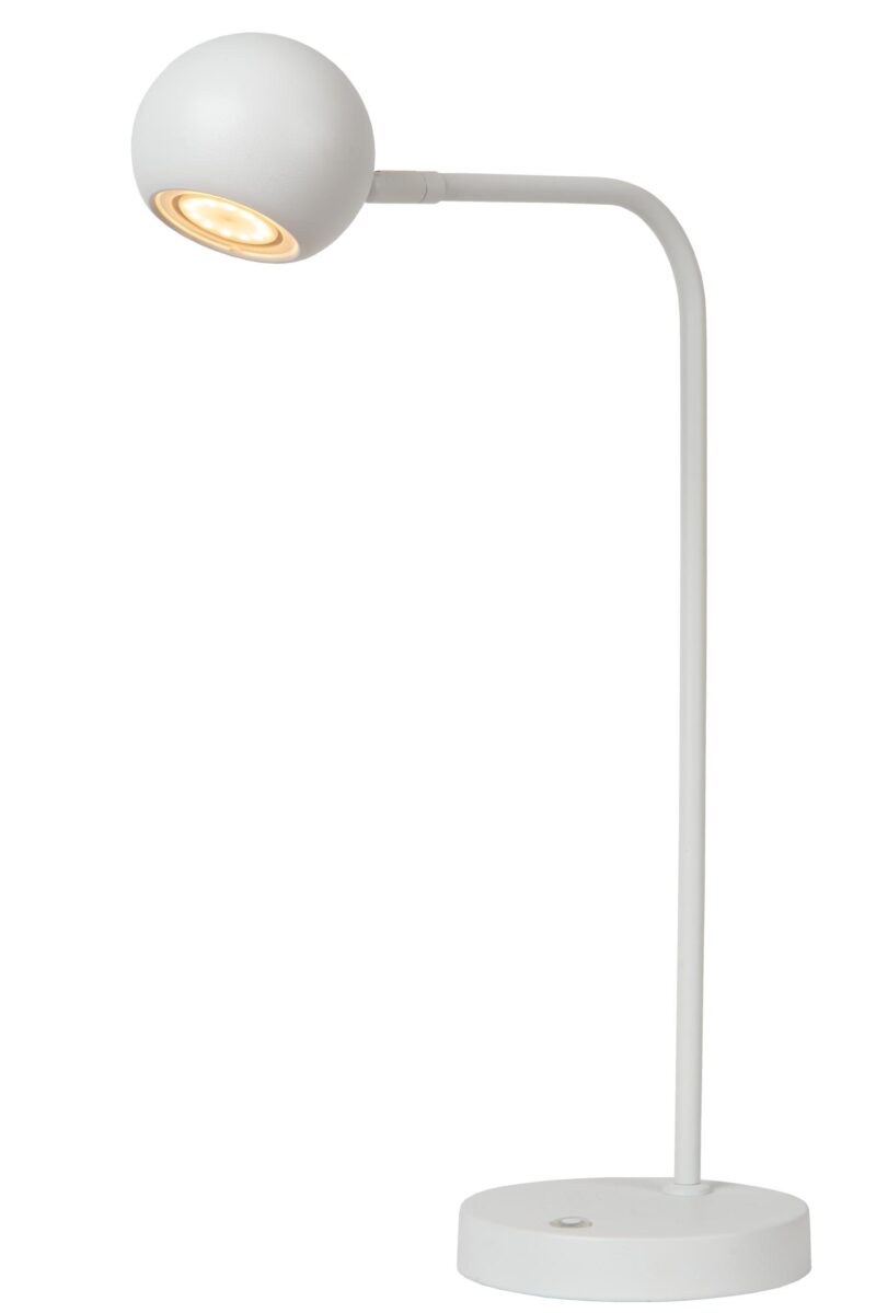 Lucide COMET - Rechargeable Table lamp - Battery pack- LED 3 StepDim - 1x3W 2700K - White