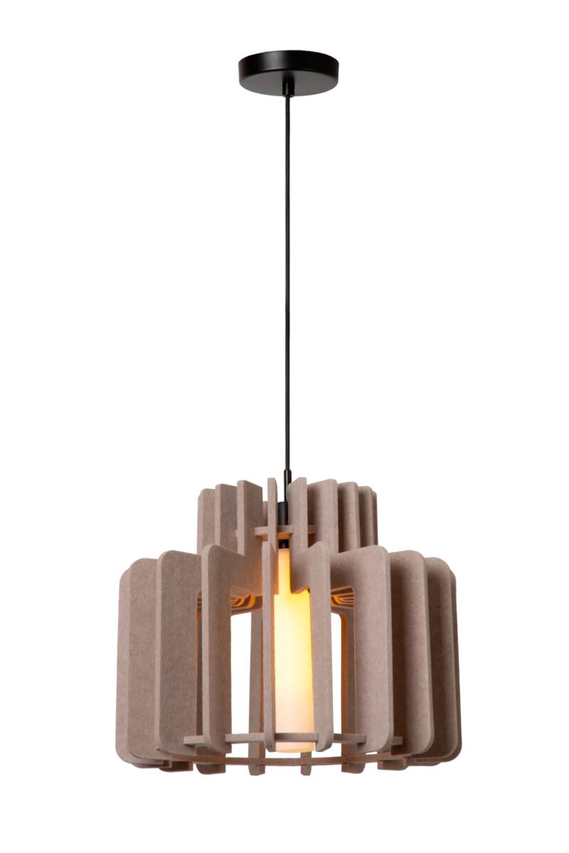 Lucide ROLLO - Pendant light - 1xE27 - Taupe