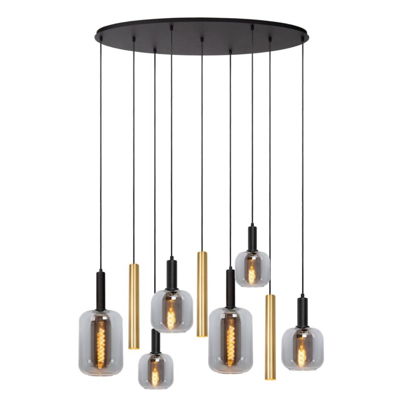 Lucide JOANET - Pendant light - 6xE27 - Coffee