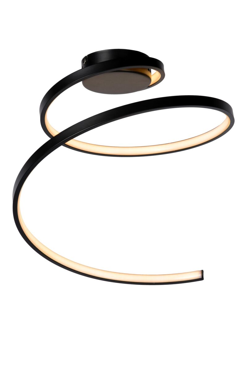 Lucide MAXENCE - Flush ceiling light - Ø 46 cm- LED 3 StepDim - 1x24W 3000K - Black