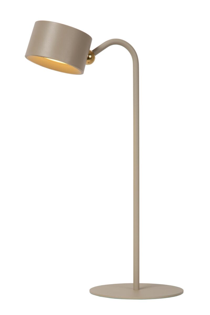 Lucide JOLAN - Rechargeable Desk lamp - Battery pack - LED Dim to warm - 1x3,5W 2700K/5700K - Taupe