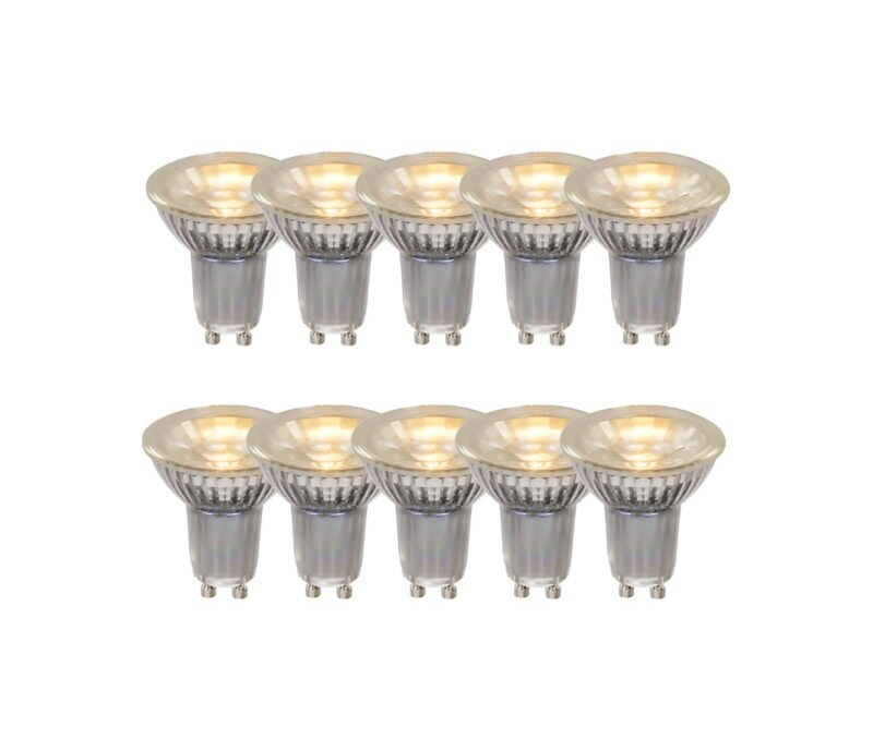 Lucide MR16 * 10 - Led bulb - Ø 5 cm - LED - GU10 - 10x5W 2700K - Transparant - Set of 10