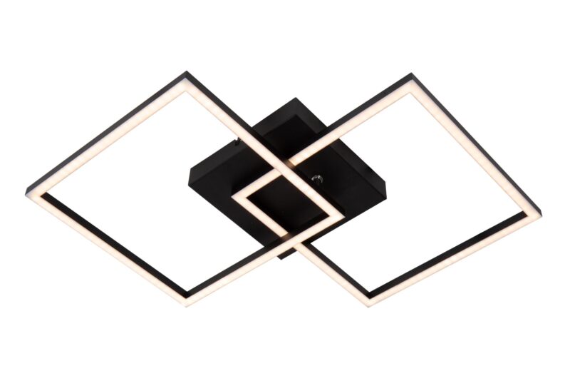 Lucide ARIANNE - Flush ceiling light - LED - CCT - 1x23W 2700K/4000K - Black