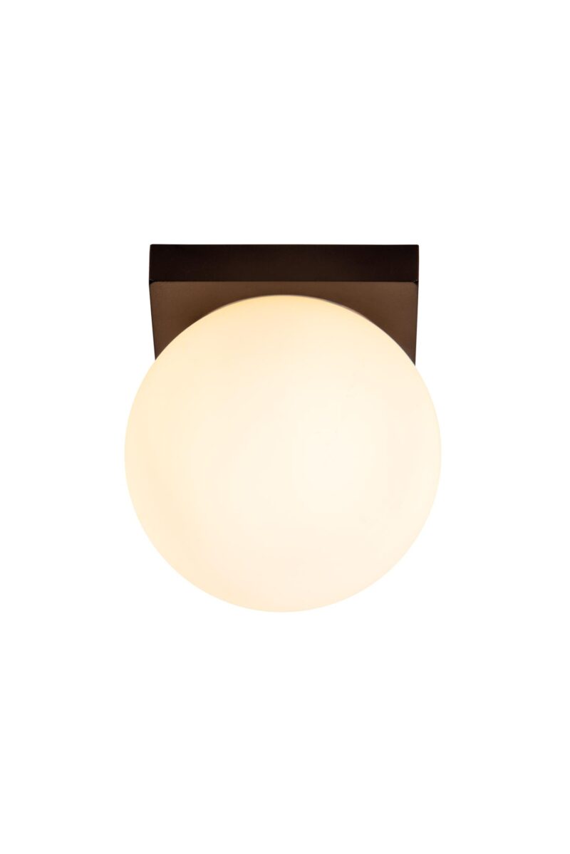 Lucide TASSA - Flush ceiling light Bathroom - Ø 13,5 cm - LED Dim to warm - 1x12W 1800K/3000K - Black