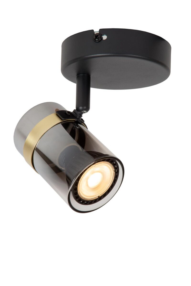 Lucide UPTON - Ceiling spotlight - 1xGU10 - Smoke Grey