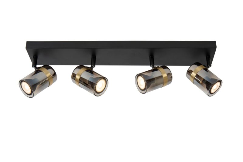 Lucide UPTON - Ceiling spotlight - 4xGU10 - Smoke Grey