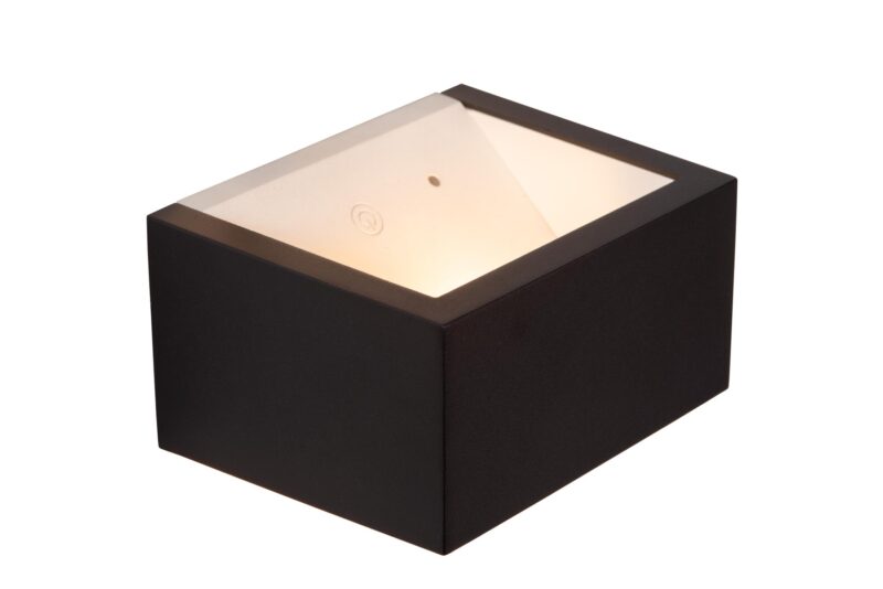 Lucide BRIDA - Rechargeable Wall light Indoor/Outdoor - Battery pack - LED Dim. - 1x3,7W 2700K - IP54 - Motion Sensor - Black