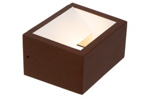 Lucide BRIDA - Rechargeable Wall light Indoor/Outdoor - Battery pack - LED Dim. - 1x3,7W 2700K - IP54 - Motion Sensor - Rust Brown