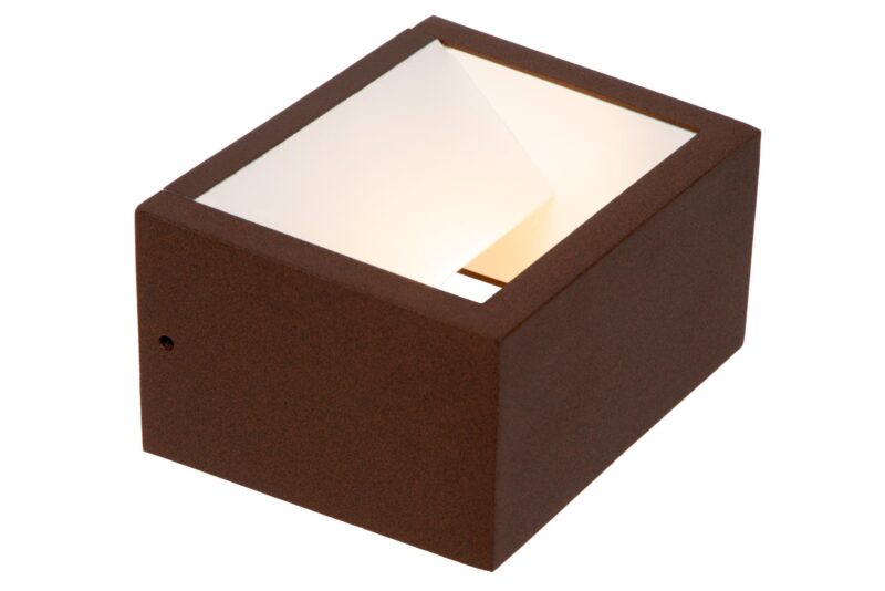 Lucide BRIDA - Rechargeable Wall light Indoor/Outdoor - Battery pack - LED Dim. - 1x3,7W 2700K - IP54 - Motion Sensor - Rust Brown