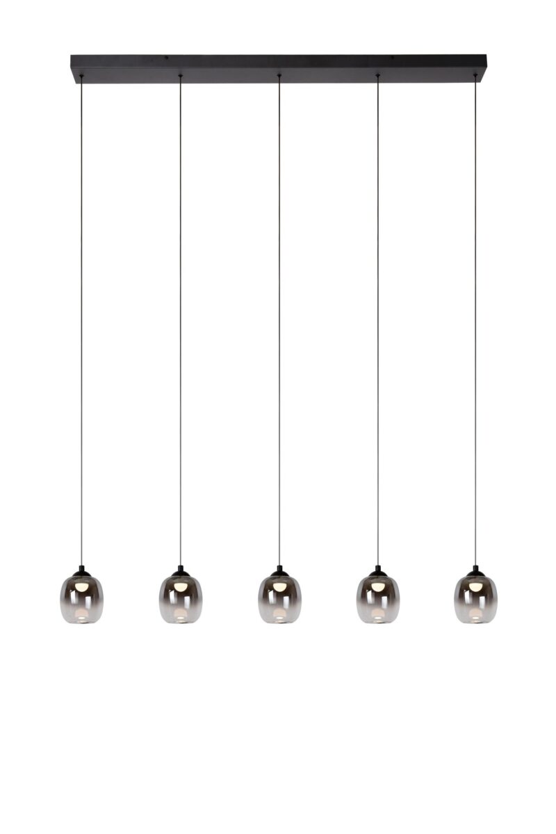 Lucide TAMINO - Pendant light - LED Dim. - 5x5,6W 3000K - Black