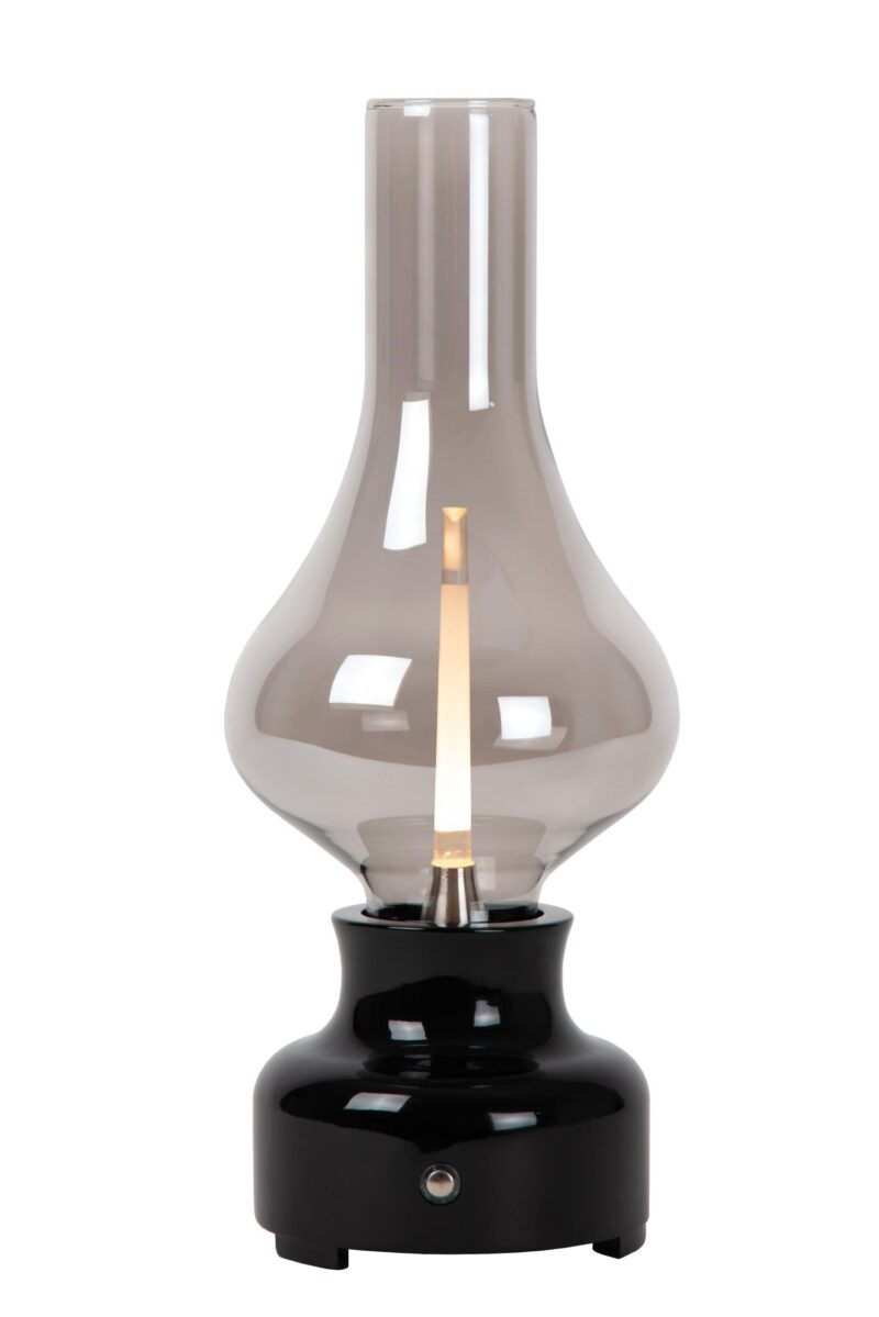 Lucide JASON - Rechargeable Table lamp - Battery pack- LED 3 StepDim - 1x2W 3000K - Black