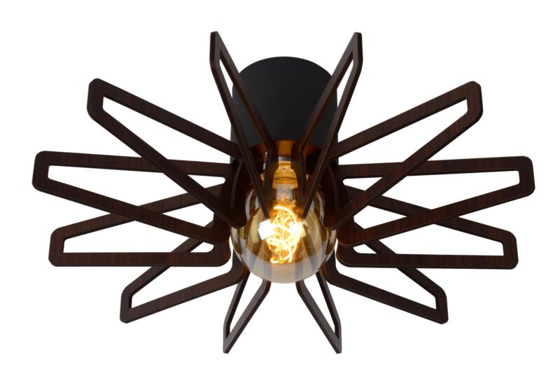 Lucide ZIDANE - Flush ceiling light - Ø 45 cm - 1xE27 - Black