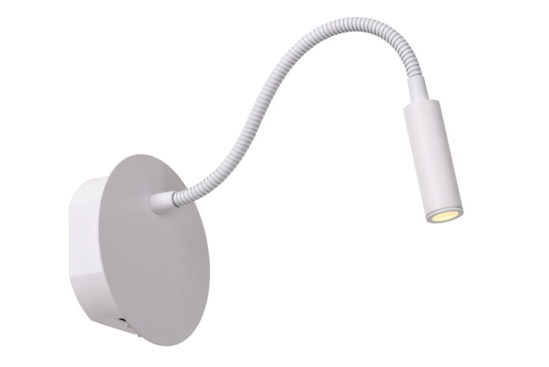 Lucide JOLIJN - Rechargeable Bedside lamp / Wall light - Battery pack - Ø 11 cm - LED - 1x2W 3000K - Magnetic - White