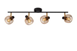 Lucide MAREN - Ceiling spotlight - 4xE14 - Matt Gold / Brass
