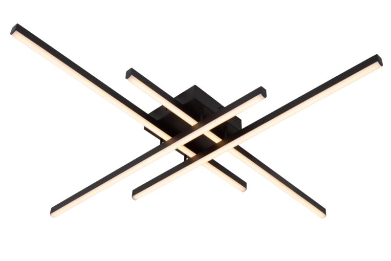 Lucide NOVAK - Flush ceiling light - LED Dim. - CCT - 1x42W 2700K/4000K - Black