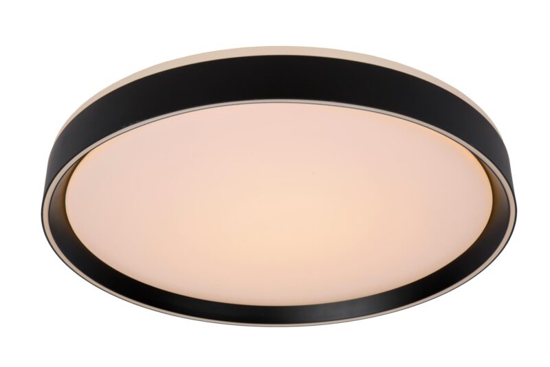 Lucide NURIA - Flush ceiling light - Ø 50 cm- LED 3 StepDim - 1x36W 2700K - Black